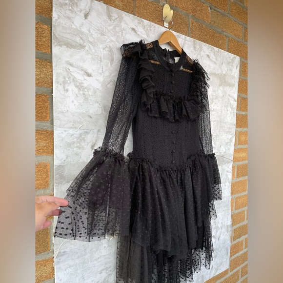 SANDRA MANSOUR x H&M TULLE-SKIRT LACE DRESS XL - Picture 6 of 11